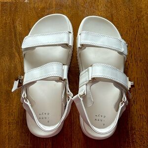 White sandals